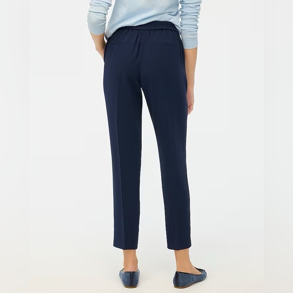 J. Crew Mercantile Jamie Pant Elastic Waist Navy Blue Size 14